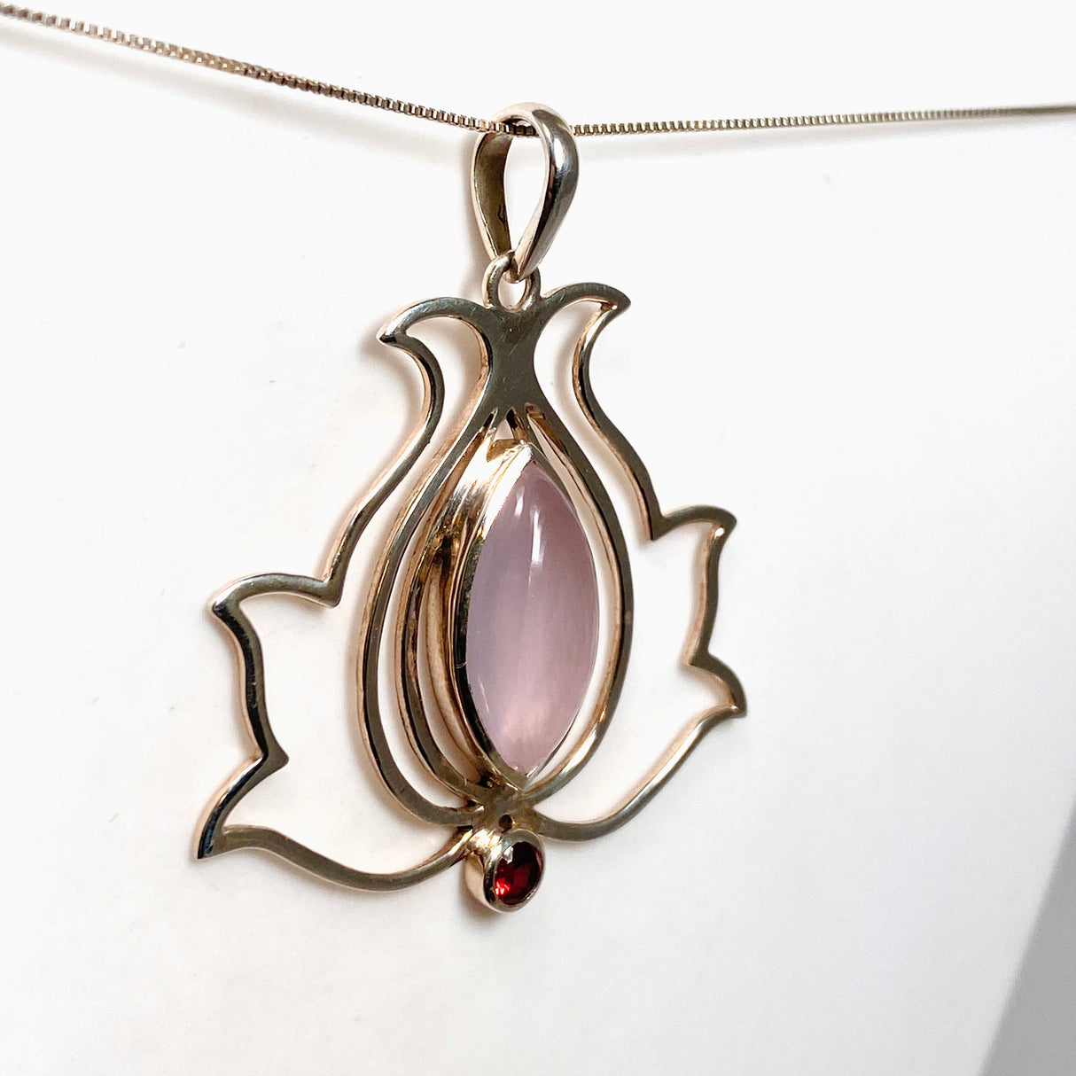 Rose Quartz and Garnet Multi-stone Decorative Pendant PPGJ1185
