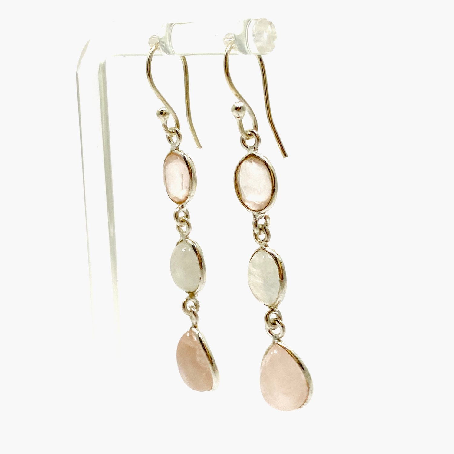 Rose Quartz and Moonstone Multi-stone Earrings F191