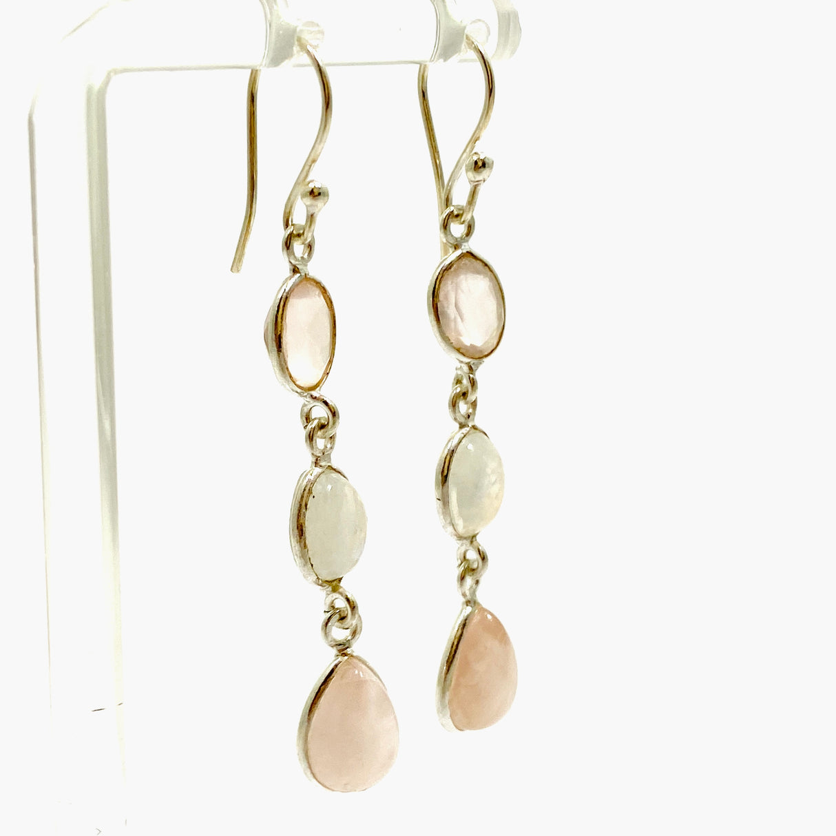 Rose Quartz and Moonstone Multi-stone Earrings F191
