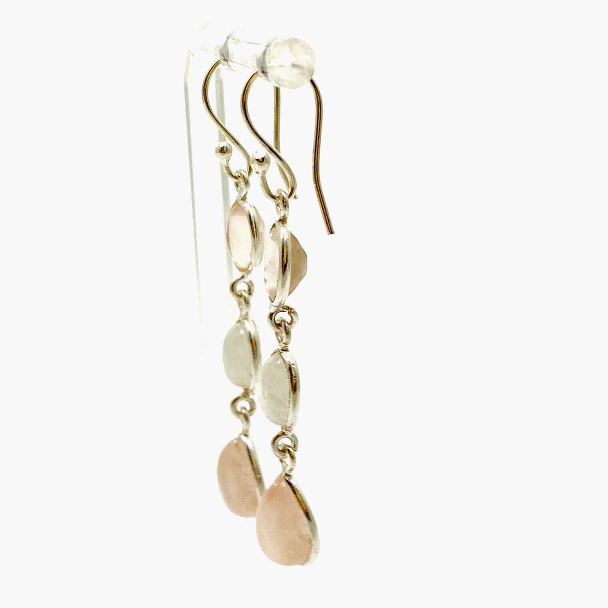 Rose Quartz and Moonstone Multi-stone Earrings F191