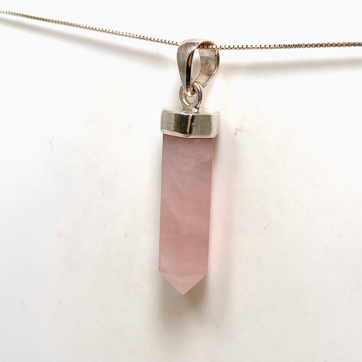 Rose Quartz Capped Point Pendant PPGJ1239