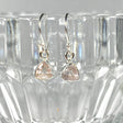 Rose Quartz petite triangular faceted earrings R2363-RQT - Nature's Magick