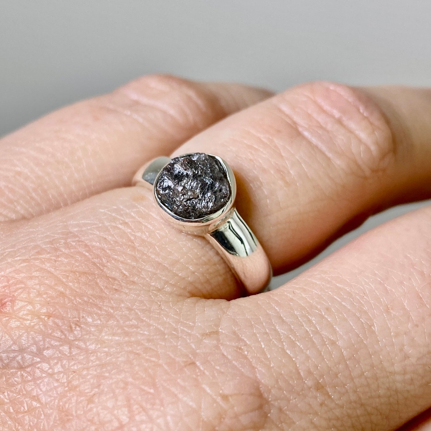 Rough Diamond Round Raw Ring Size 6 PRGJ886