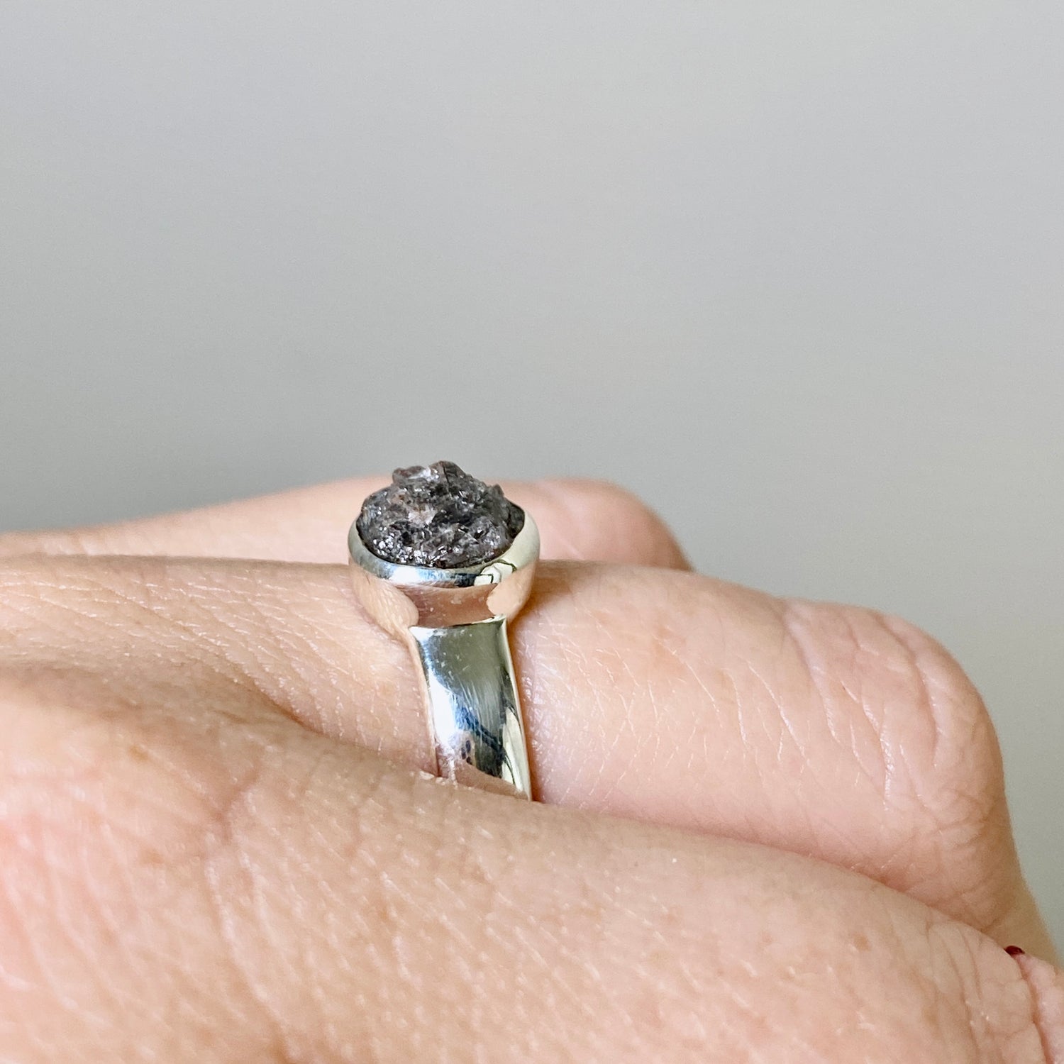 Rough Diamond Round Raw Ring Size 6 PRGJ886