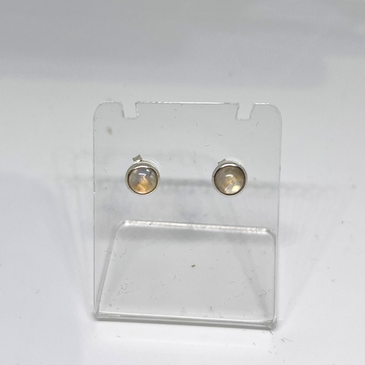 Round Cabochon Bezel Set Stud Earrings 5mm PSE016