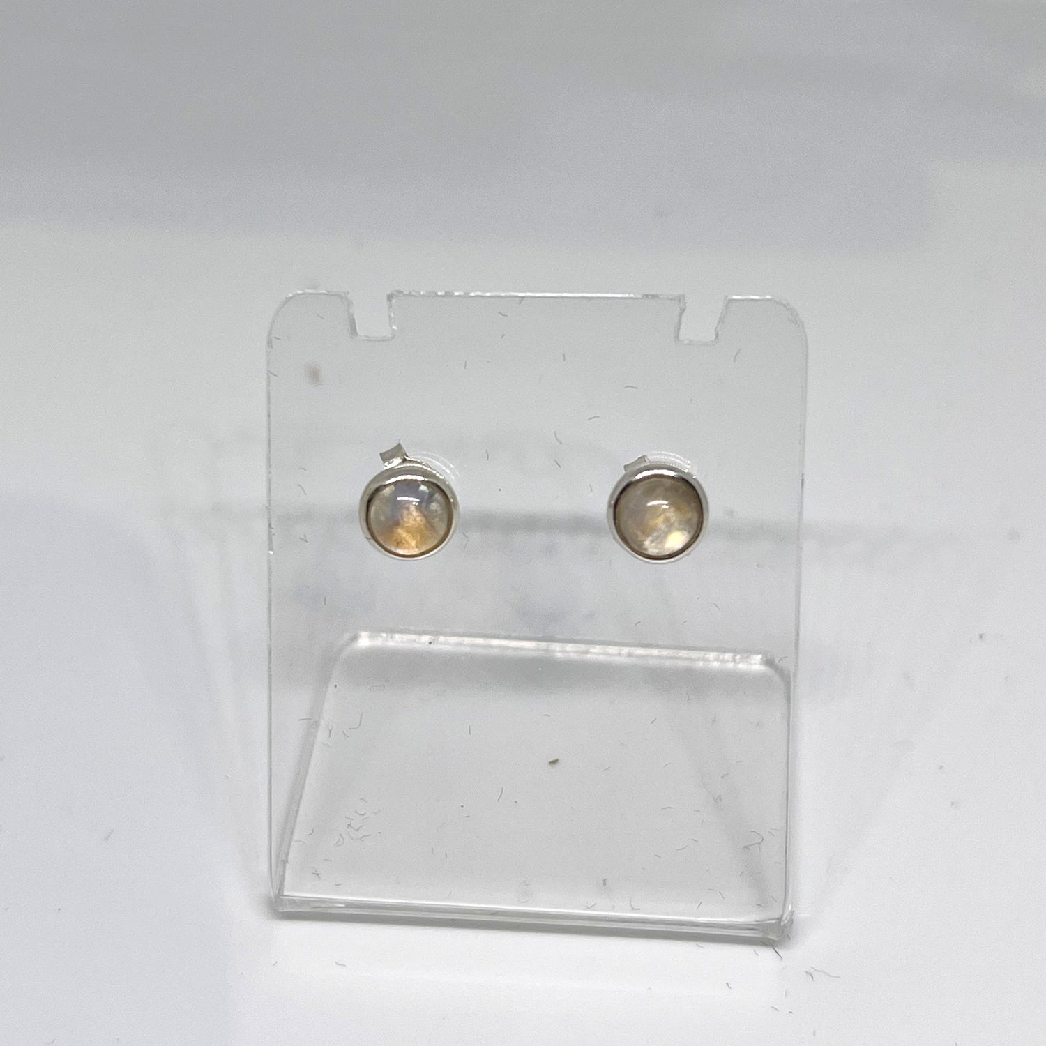 Round Cabochon Bezel Set Stud Earrings 5mm PSE016