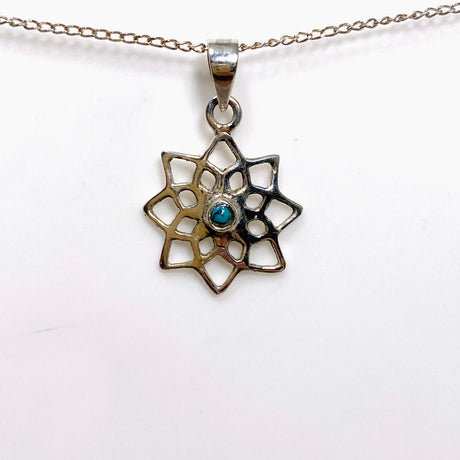 Round Gemstone Flower Pendant G2269 - Nature's Magick