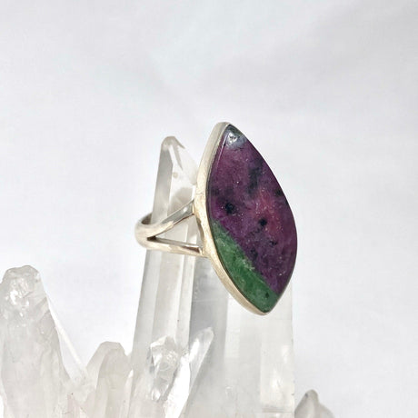 Ruby in Zoisite marquise ring s.9 KRGJ2444 - Nature's Magick
