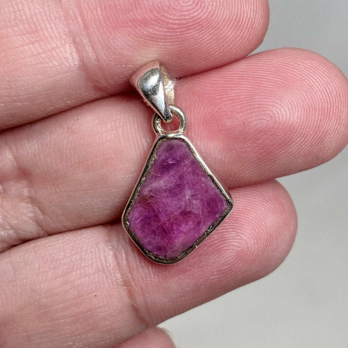 Ruby Raw Hexagonal Pendant KPGJ3341 - Nature's Magick