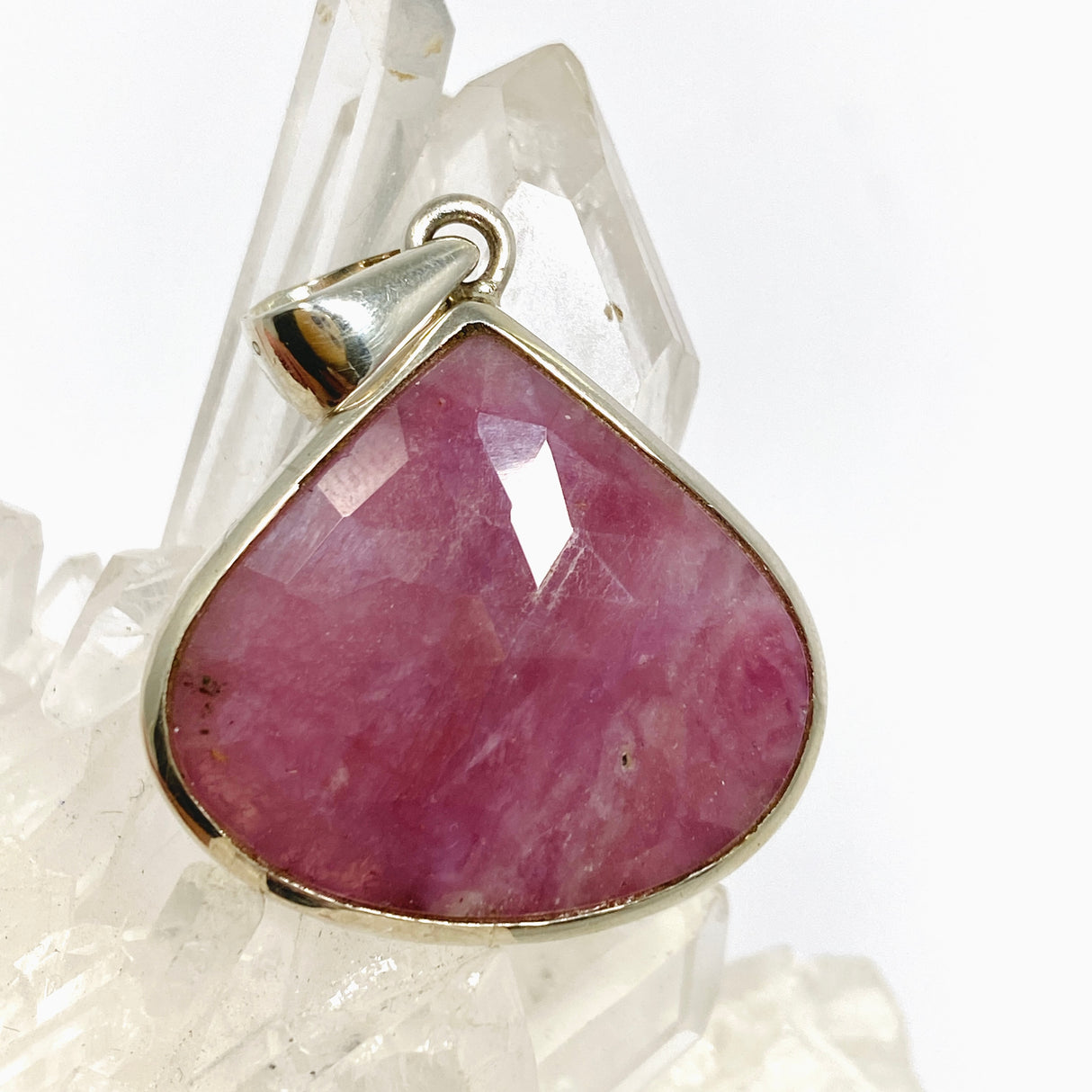 Ruby Teardrop Faceted Pendant PPGJ1212