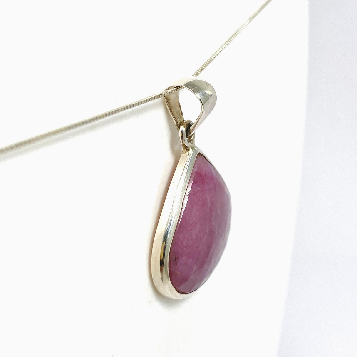 Ruby Teardrop Faceted Pendant PPGJ1212