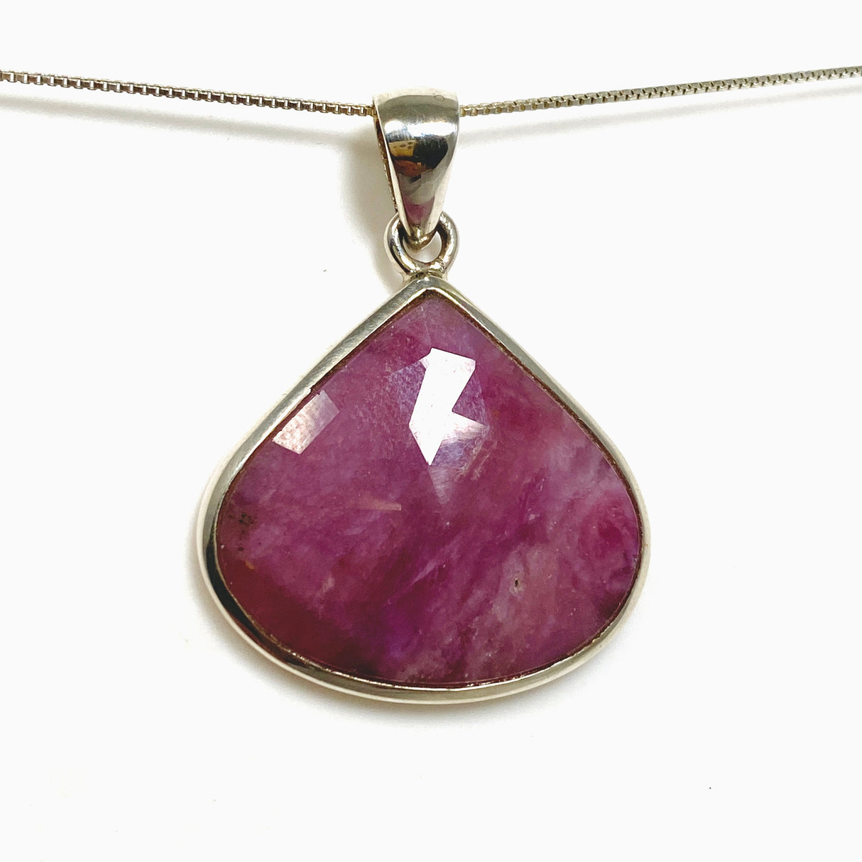 Ruby Teardrop Faceted Pendant PPGJ1212