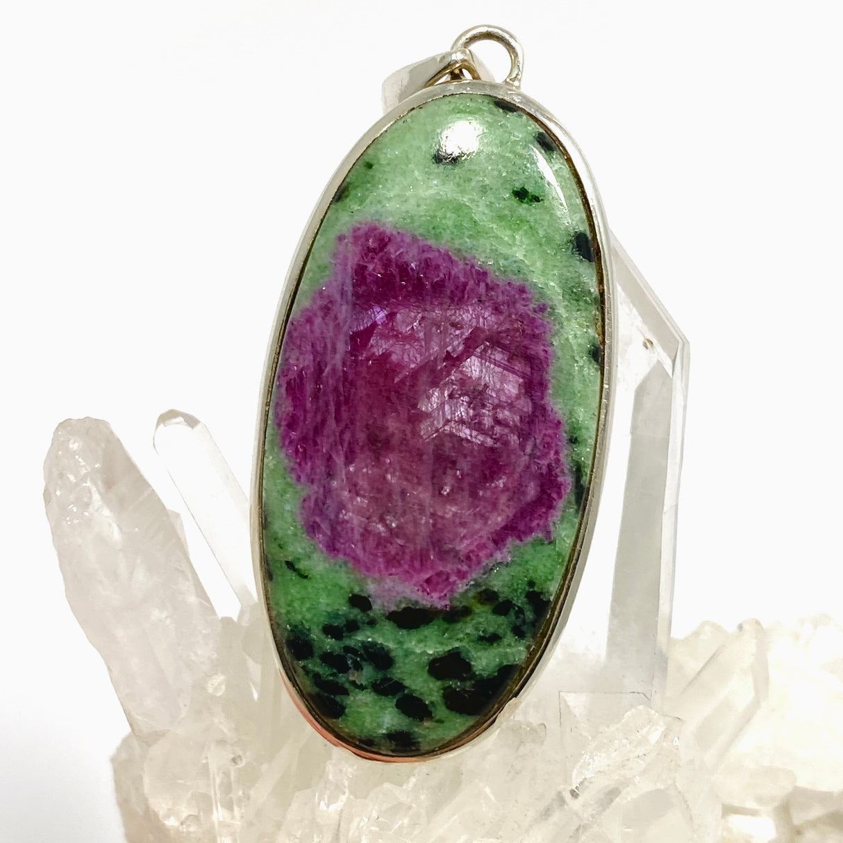 Ruby Zoisite Oval Cabochon Pendant PPGJ1217