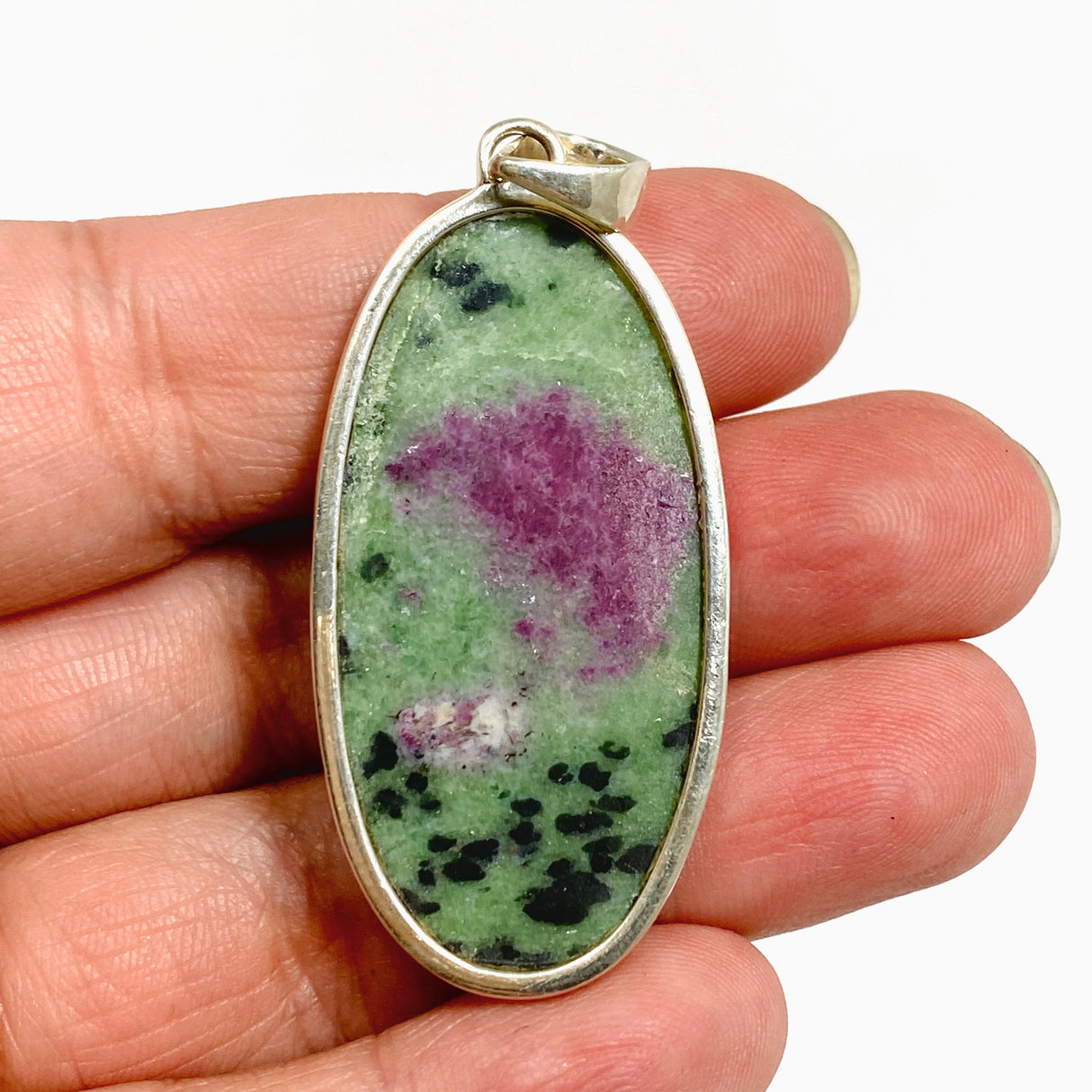 Ruby Zoisite Oval Cabochon Pendant PPGJ1217