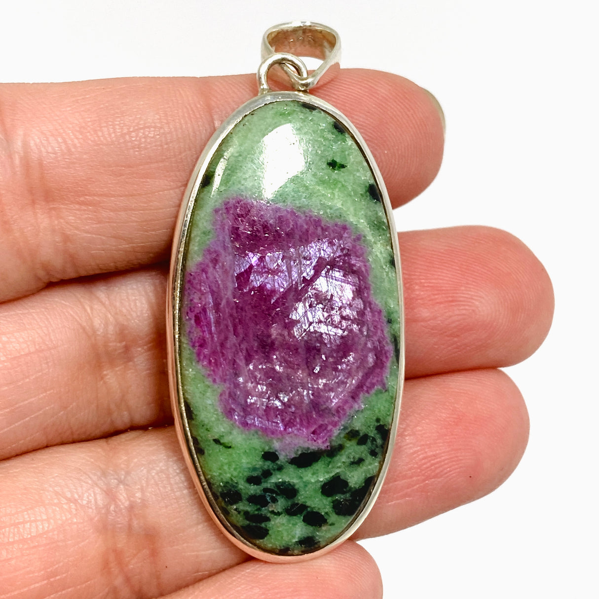 Ruby Zoisite Oval Cabochon Pendant PPGJ1217