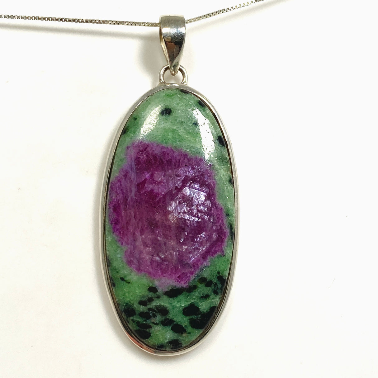 Ruby Zoisite Oval Cabochon Pendant PPGJ1217