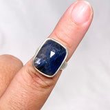 Sapphire Faceted Rectangular Ring Size 7 PRGJ484 - Nature's Magick