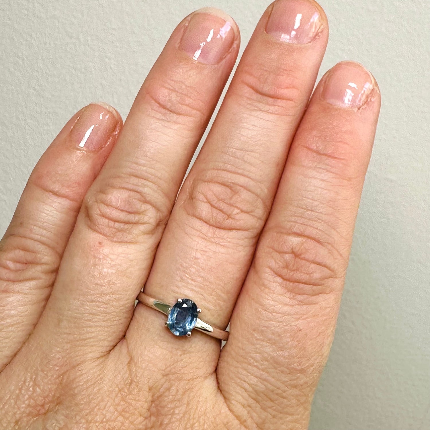 Sapphire Oval Faceted Ring Size 8 PRGJ812