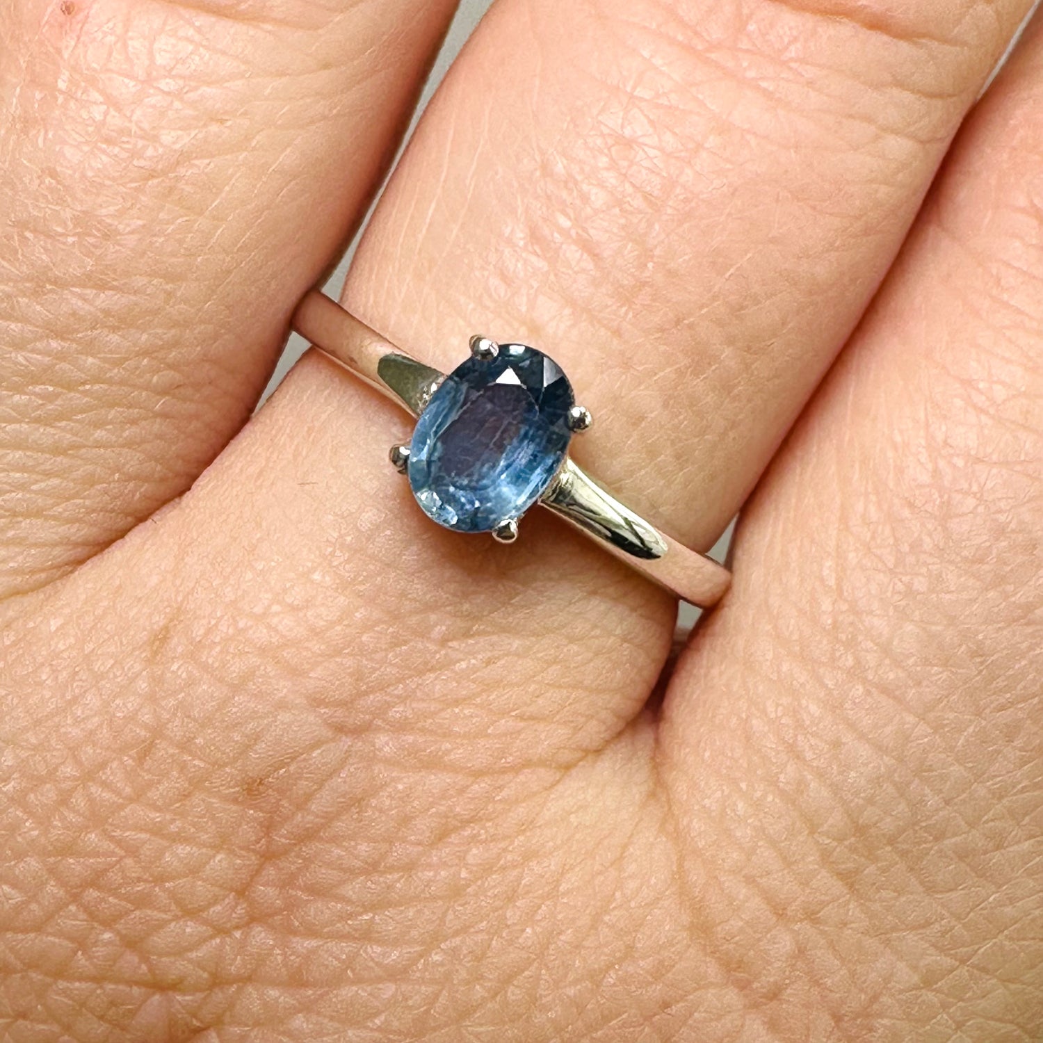 Sapphire Oval Faceted Ring Size 8 PRGJ812
