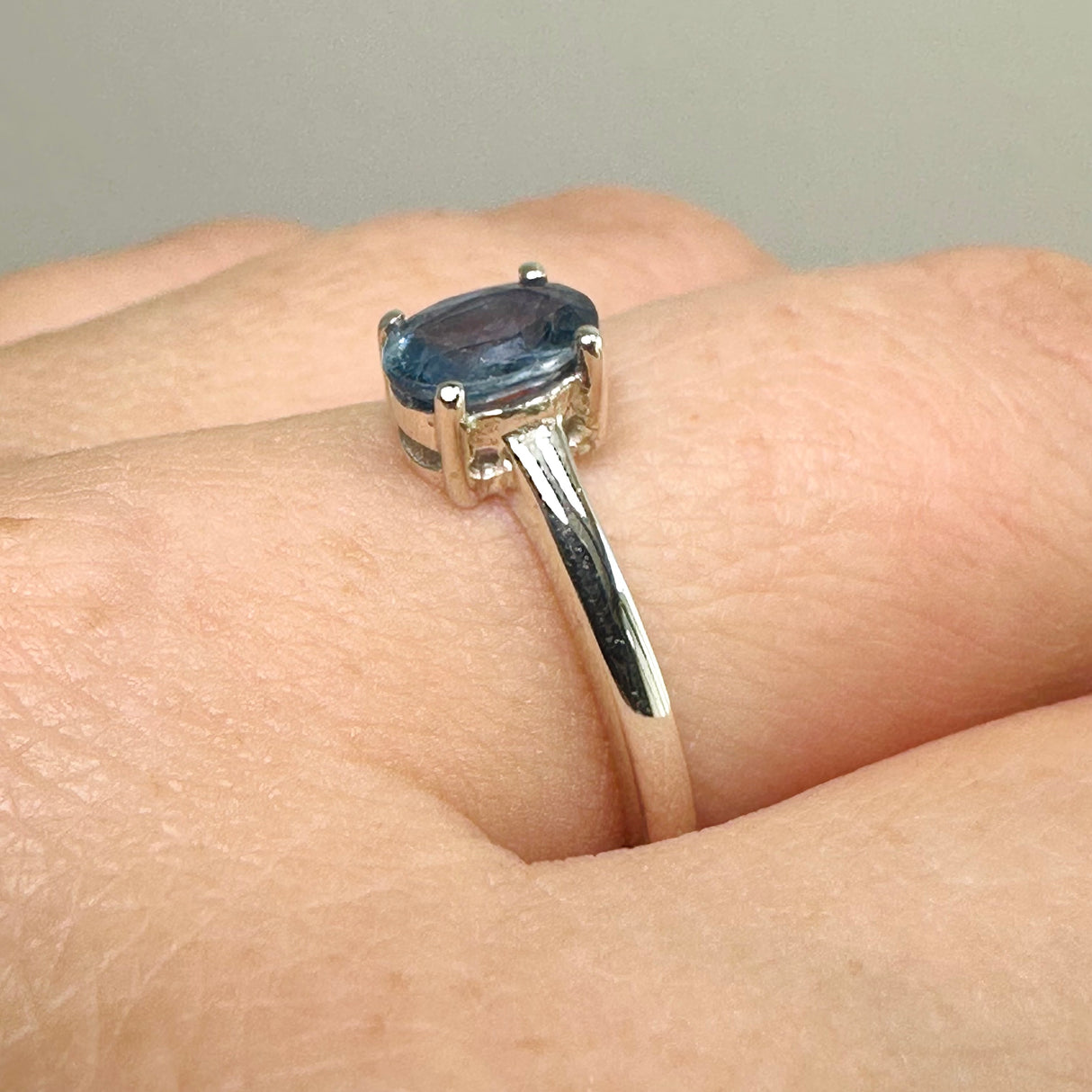 Sapphire Oval Faceted Ring Size 8 PRGJ812