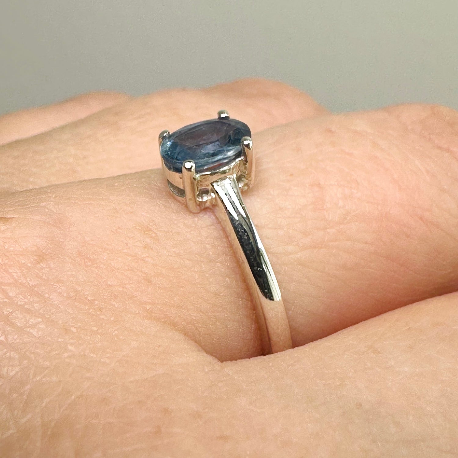 Sapphire Oval Faceted Ring Size 8 PRGJ812