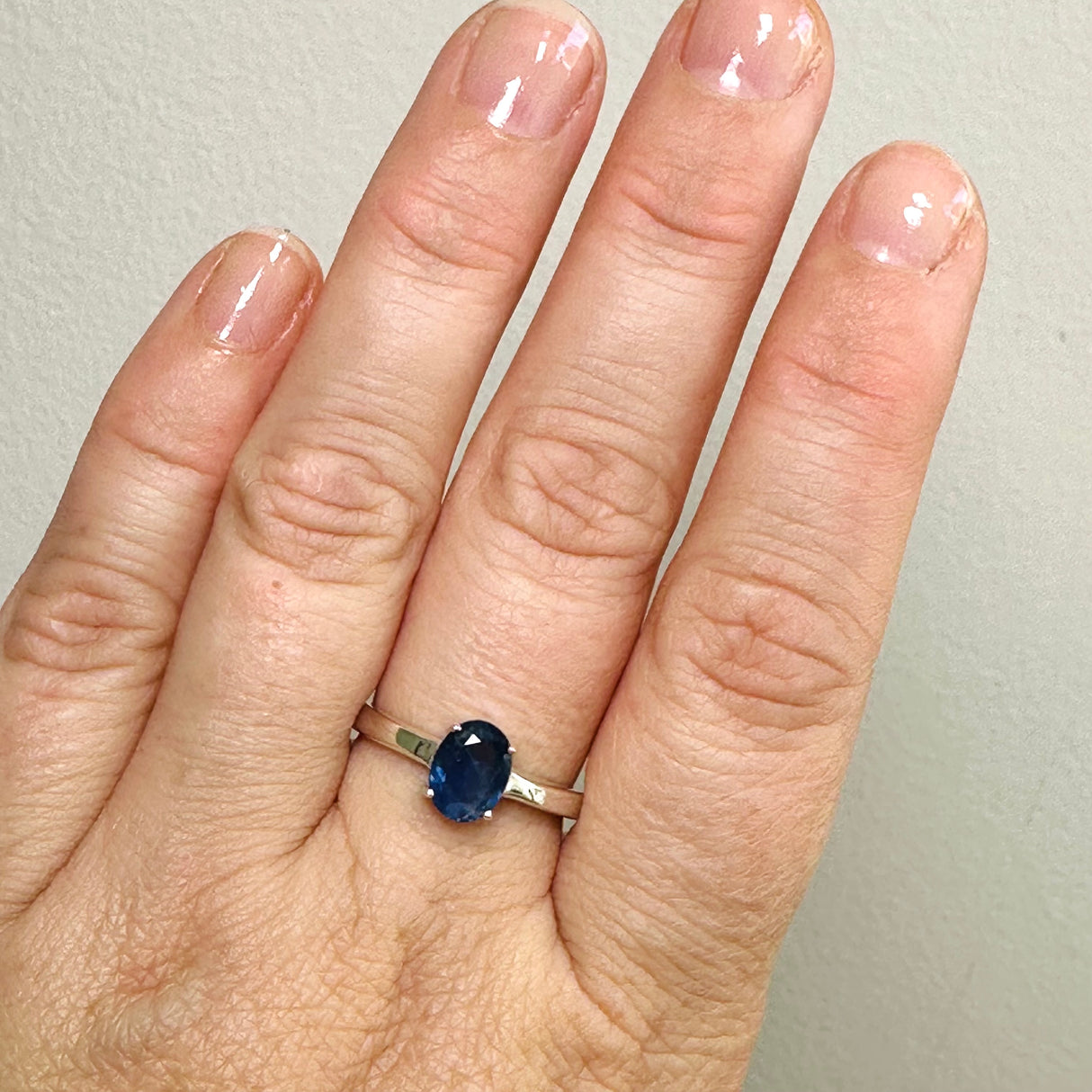 Sapphire Oval Faceted Ring Size 8 PRGJ813
