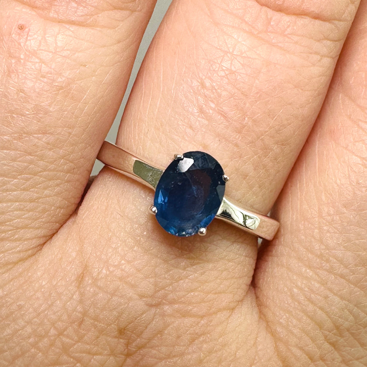 Sapphire Oval Faceted Ring Size 8 PRGJ813