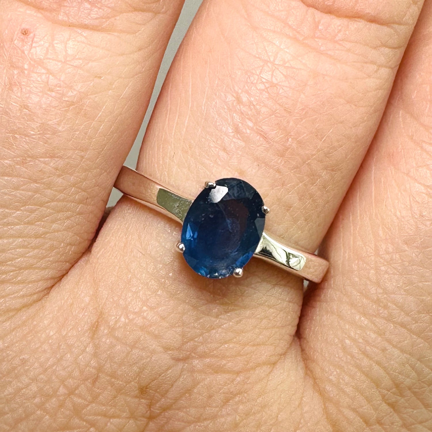 Sapphire Oval Faceted Ring Size 8 PRGJ813