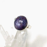 Sapphire Oval Ring with Hammered Band Size 8 KRGJ3187 - Nature's Magick