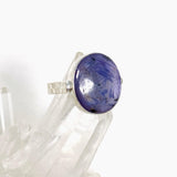 Sapphire Oval Ring with Hammered Band Size 9 KRGJ3188 - Nature's Magick