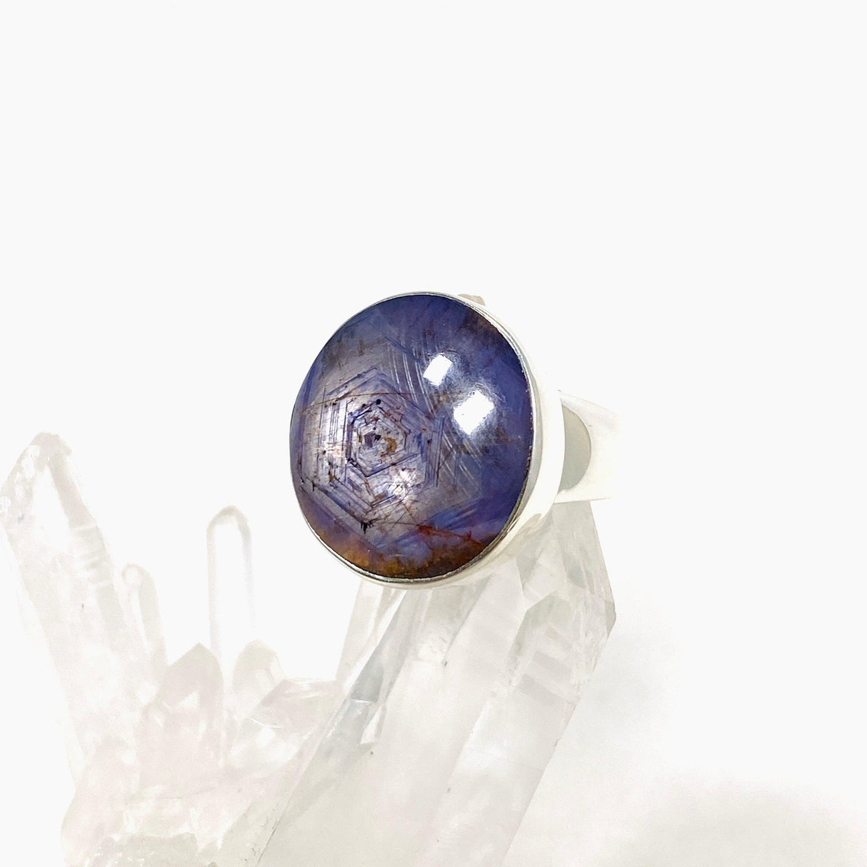 Sapphire Round Ring Size 8 KRGJ3177 - Nature's Magick