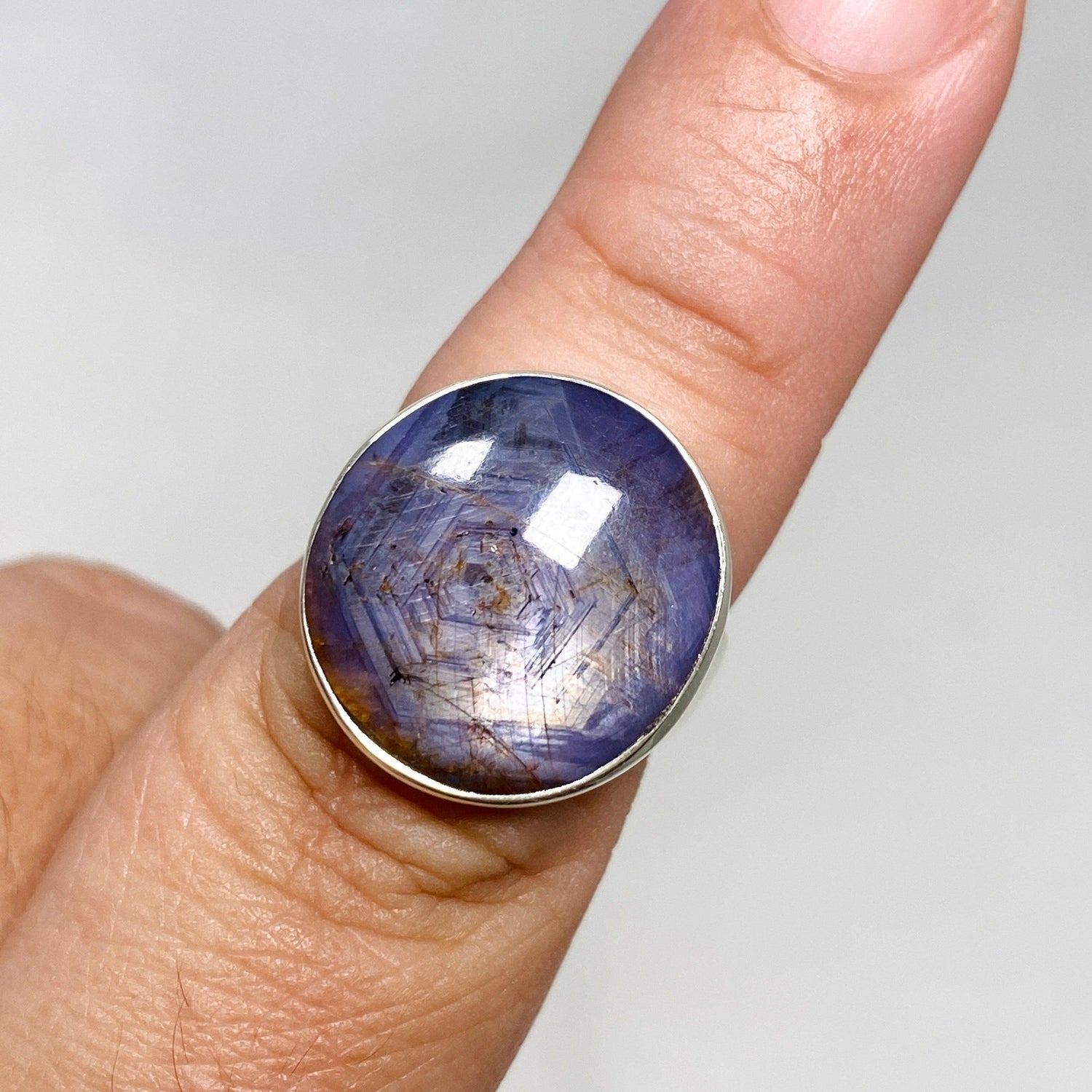 Sapphire Round Ring Size 8 KRGJ3177 - Nature's Magick