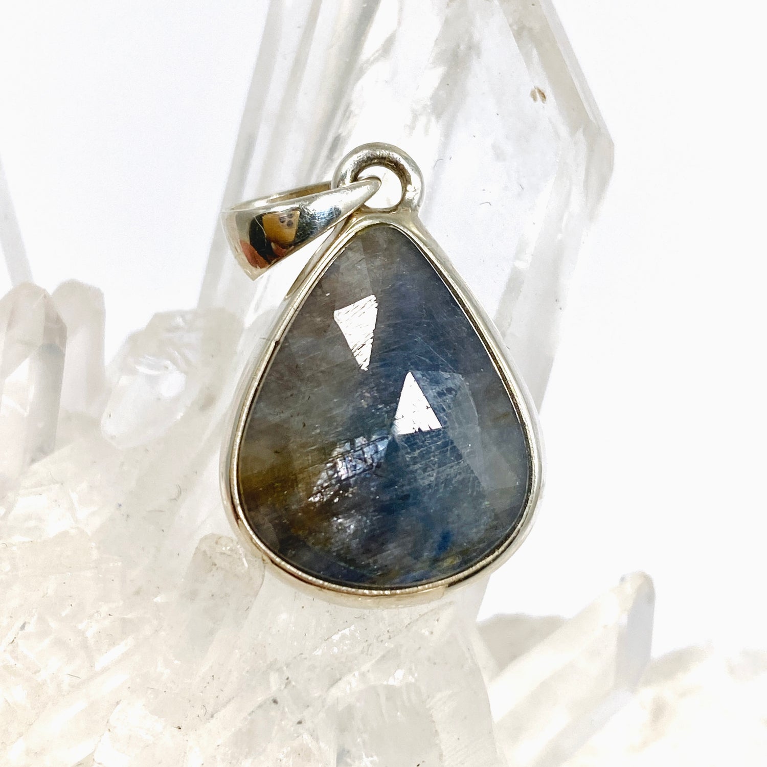 Sapphire Teardrop Faceted Pendant PPGJ1214
