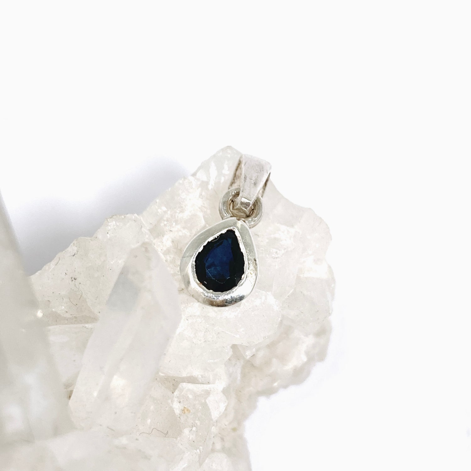 Sapphire Teardrop Faceted Pendant PPGJ1215