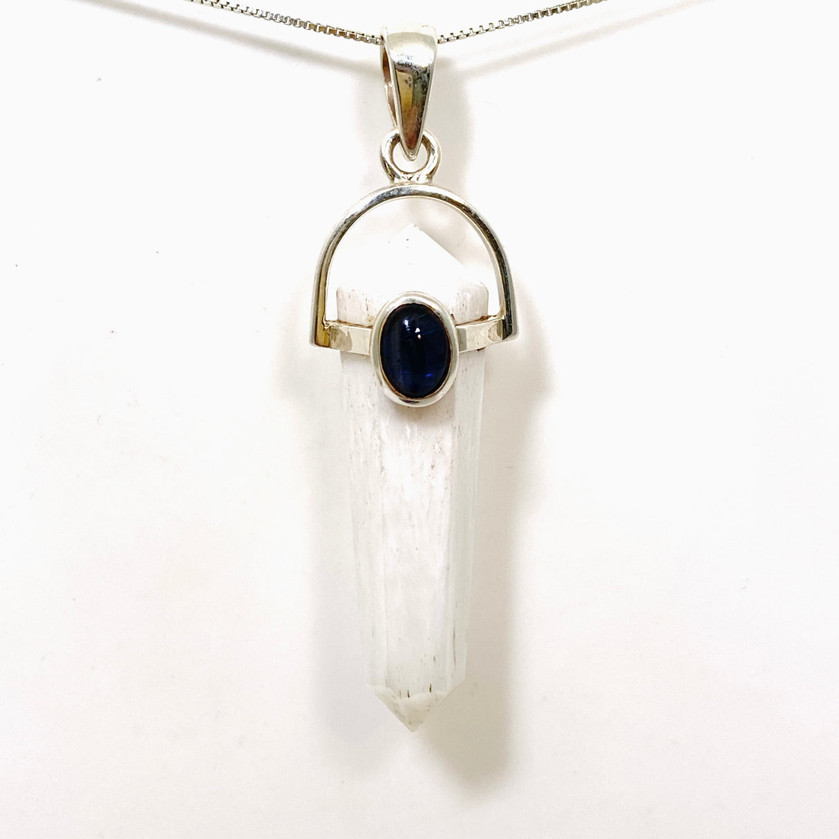 Scolecite Point Pendant with Kyanite Accent stone PPGJ1013