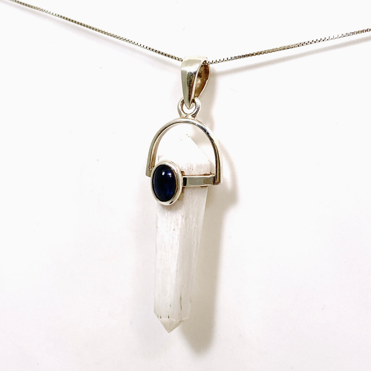 Scolecite Point Pendant with Kyanite Accent stone PPGJ1013