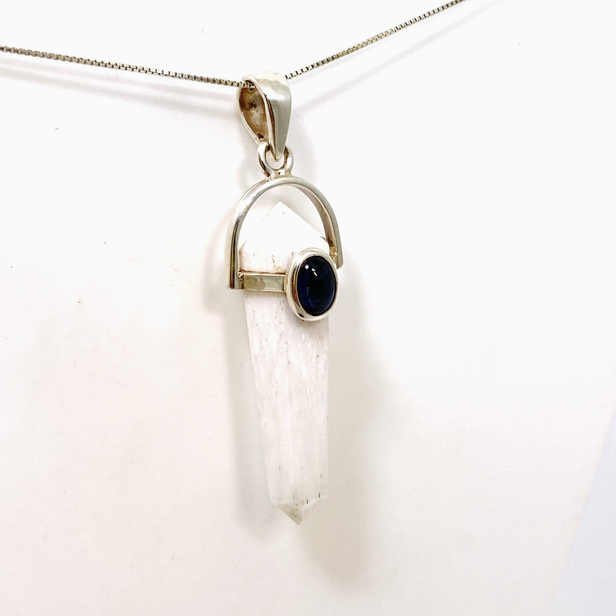Scolecite Point Pendant with Kyanite Accent stone PPGJ1013