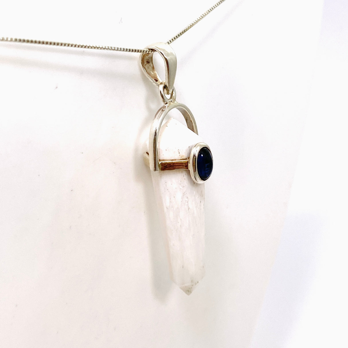 Scolecite Point Pendant with Kyanite Accent stone PPGJ1013