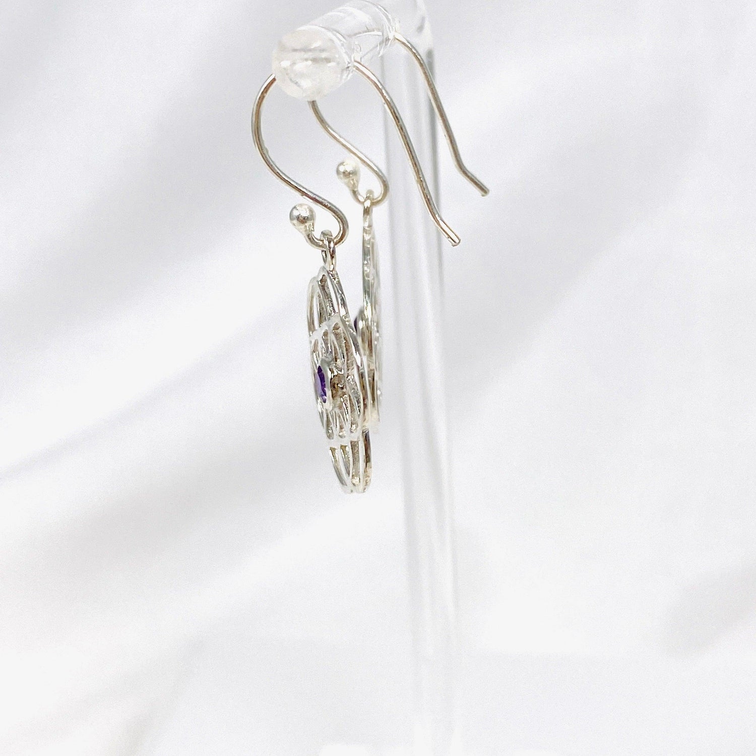 Seed of Life earring with Amethyst SSE24 - Nature's Magick