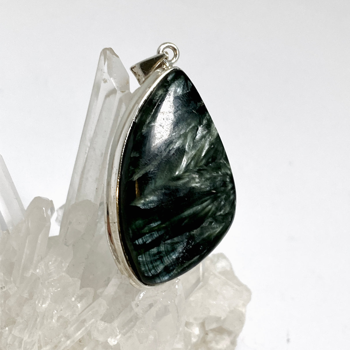 Seraphinite Freeform Cabochon Pendant THP-36