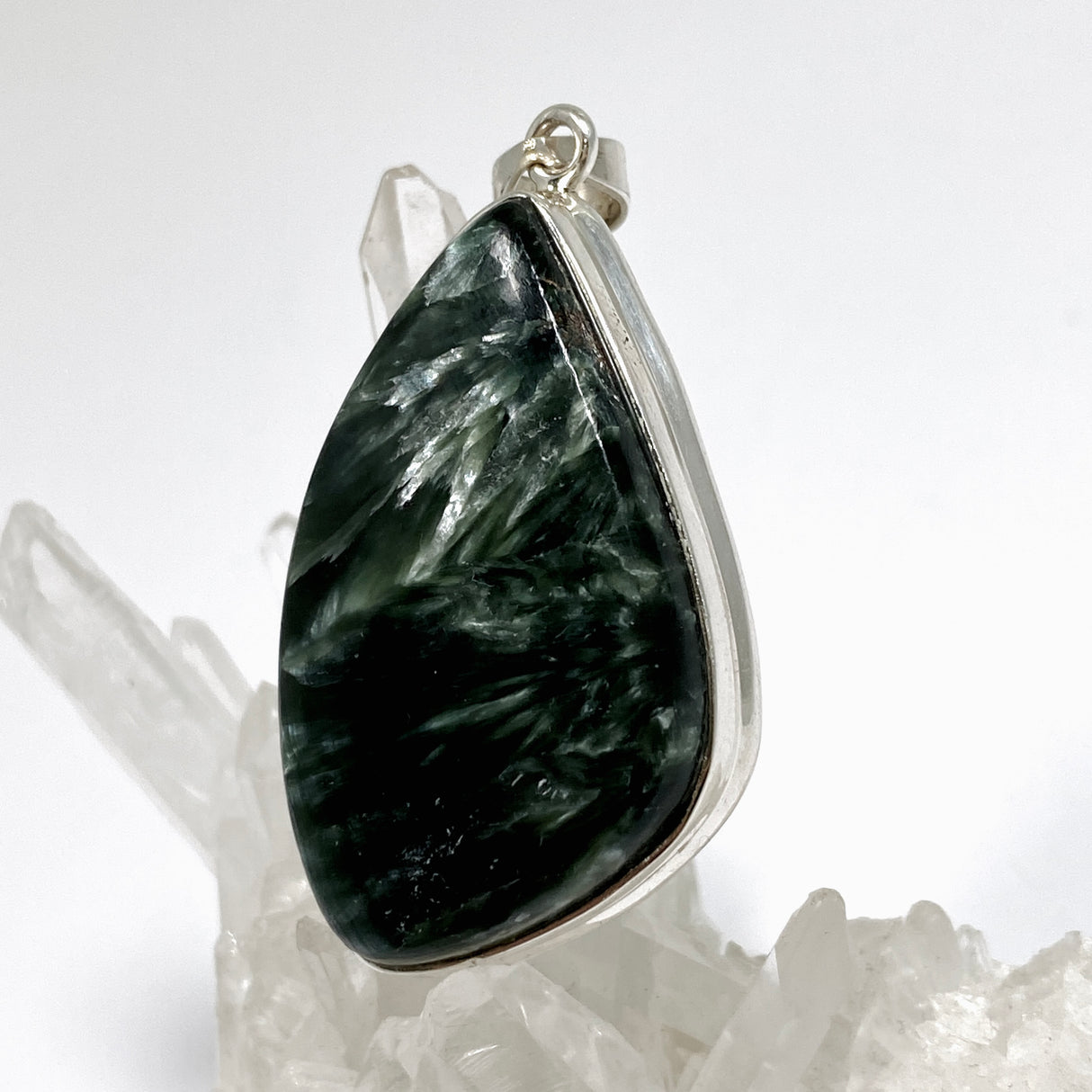 Seraphinite Freeform Cabochon Pendant THP-36