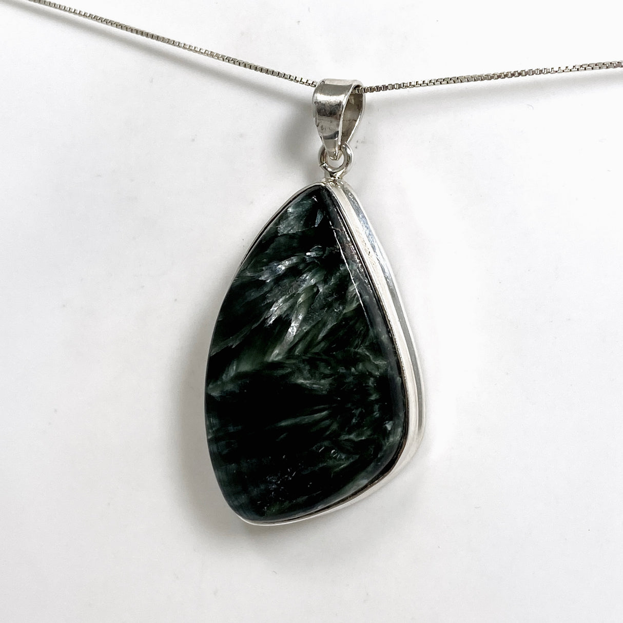 Seraphinite Freeform Cabochon Pendant THP-36