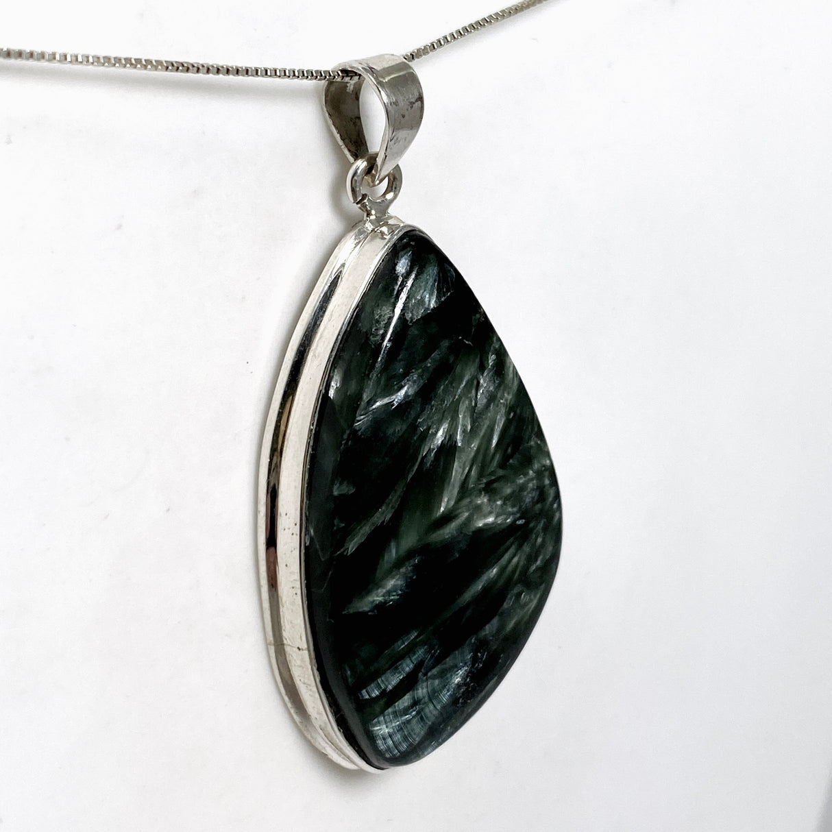 Seraphinite Freeform Cabochon Pendant THP-36