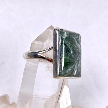 Seraphinite rectangular ring s.10 KRGJ2829 - Nature's Magick