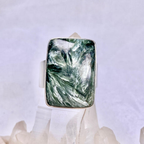 Seraphinite rectangular ring s.12 KRGJ2828 - Nature's Magick
