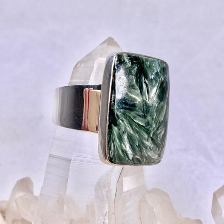 Seraphinite rectangular ring s.12 KRGJ2828 - Nature's Magick