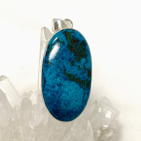 Shattuckite Oval Pendant in a Hammered Setting KPGJ4415 - Nature's Magick