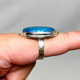 Shattuckite Oval Ring with Brass Accents Size 9 KRGJ3227 - Nature's Magick