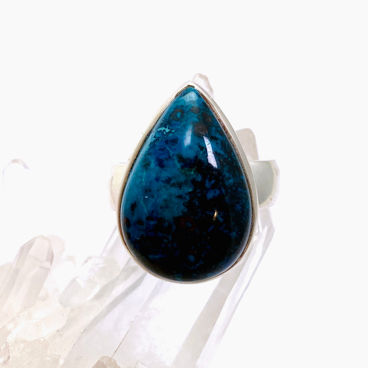 Shattuckite Teardrop Cabochon Ring Size 12 PRGJ855