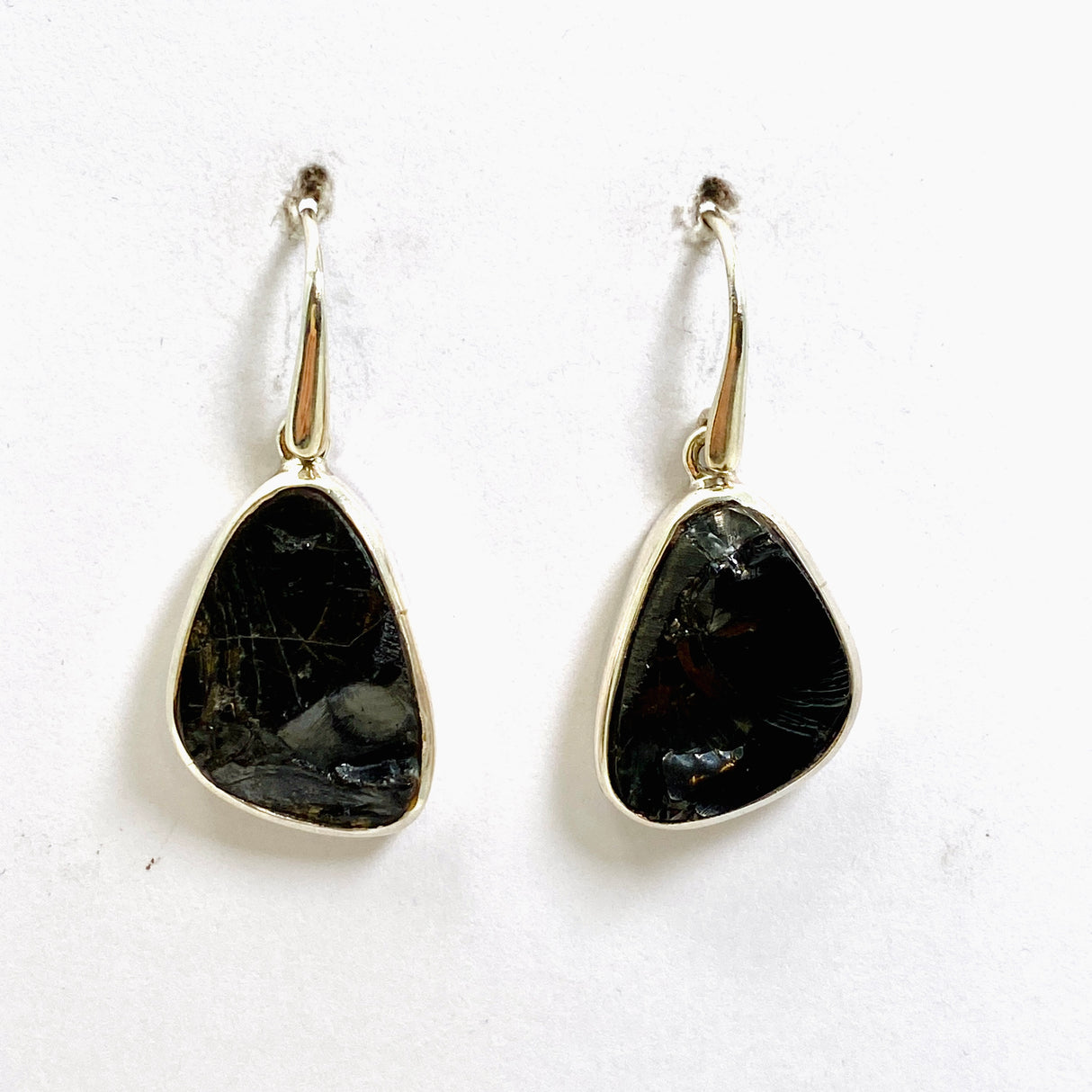 Shungite Freeform Raw Earrings PEGJ264
